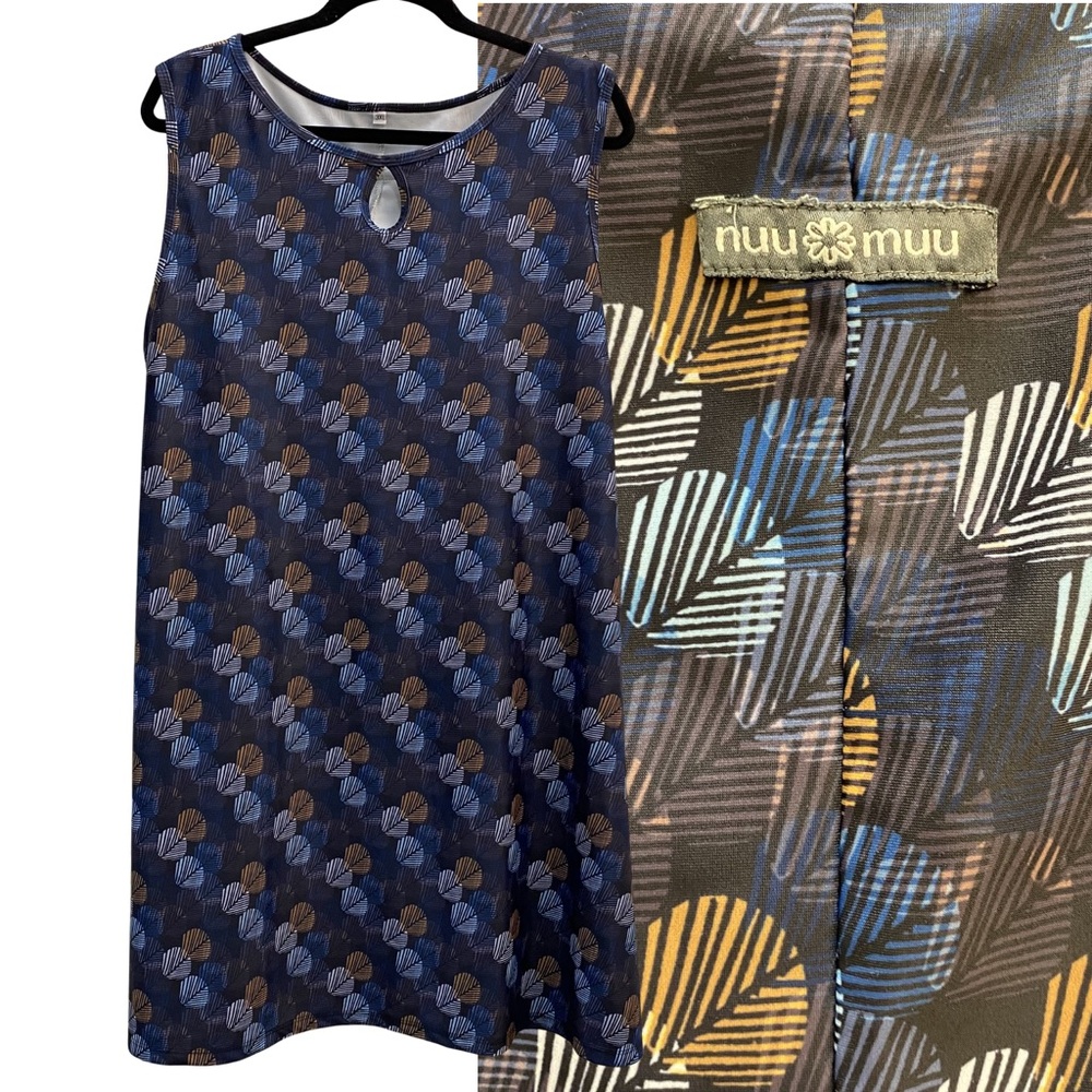 SOLD!!! Nuu Muu Navy Peacock Dress in 3X